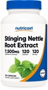 Nutricost Stinging Nettle Root Extract 7500 mg echivalent, 120 capsule - Vegetarian Friendly, Non-GMO, Gluten Free