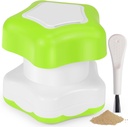 Johnbee Pill Crusher, Pill Grinder Fine Powder Extrem de bine. Compartimentul de depozitare. Pilulele Crushers pentru vârstnici, familie și animale de companie. Silicon Edges. Grind pastile multiple la o dată - Curatare perie (verde)