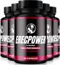 (5 Pachet) ErecPower pentru bărbați, Pastile ErecPower oficiale, Suplimentul masculin natural la energia de combustibil și suport de sănătate generală, Putere Erec pentru performanță, revizuire (300 capsule)