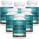 2400 MG Liposomal Glutatione Softgels, Absorbţie maximă, Forma activă L-glutatione redusă (GSH), cu acid hialuronic, Resveratrol, Antioxidanţi principali pentru detoxifiere, creier, sistem imunitar, 360 Softgels