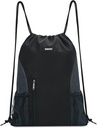 WANDF drawstring Rucsac Sports Gym Sackpack cu Mesh Pockets Sac rezistent la apă pentru bărbați femei (negru)