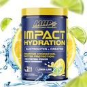 MHP Impact Hidratare Electrolite Creatine Sports Drink Mix, Fără îndulcitori artificiali sau Culori, Performanță, Putere, Recuperare, Lămâie, 30 Serviri