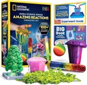 National Geographic Amazing Chemistry Set - Kit de chimie cu 45 de experimente științifice inclusiv Crystal Crowning și reacții, Kit știință pentru copii, STEM cadou pentru băieți și fete (exclusiv)