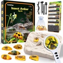GobiDex Amber Dig Kit-Artifificial Insect Resin, Excavate 6 Insecte Specimene, STEM Geographic Educational Bugs Jucării, Excavare jucării pentru distracție Bugs Party Favors, Kituri de știință pentru copii Vârsta 6-8 8-12