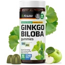 BIO KRAUTER Ginkgo Biloba Gummies - 90 Vegan Chews - Ginkgo Biloba Suplimente pentru Brain Support - 120 mg Extract standardizat - Pectin-Based Formula
