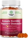 Gume de fertilitate pentru femei care încearcă să conceva - Yummy Gummy Fertility Supliment pentru femei cu Myo-Inositol Acid folic & Vitex Chasteberry - Vegan non-GMO & Gluten gratuit - Juicy Peach (60 Serviri)