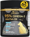 95% Omega 3 ulei de pește pentru câini și pisici, Vet-Formulat cu RTG ulei de somon prelucrate, EPA maxim & DHA, suporta inima, piele, haina, comun, Heart & Immune Health, 100 Geluri moi