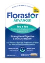 Florastor Advanced Pro+Pre Daily Probiotic and Prebiotic Supplement for Women and Men, Boosts Good Bacteria, Saccharomyces Boulardii CNCM I-745 (30 Capsule) (Pachet de 1)