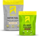 Ascens Casein Pudră de proteine Vanilie Bean 2 lb şi plantă Pulbere de proteine Ciocolată 18 Serviri