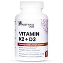 Vitamina D3 K2 Capsule - 2-in-1 Vitamina K2 MK7 100 mcg + VIT D3 5000 UI (125 mcg) Supliment alimentar pentru susţinerea osului, a dinţilor, a muşchilor şi a suportului de sănătate imună*, 60 Conte