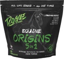 ROGUE PET SCIENCE Origins 5-in-1 Horse Supplement - Pelleted Equine Food Topper w/Natural Omega 3 Fish Oil - Supports Gut Health, Ulcer Relief & Joints-Ajută Alergiile, Skin and Coat Health (5 lbs)