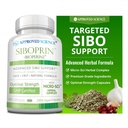 Stiinta aprobata Siboprin - 60 capsule - Suport Echilibru Gut, Iritatie intestinala Soothe, Ajutor cu Cramps si Bloating - Acid caprilic, Barberry, Oregano - Vegan