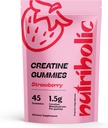 Creatine Monohidrat Gume pentru bărbaţi şi femei - Ușor de digest, Vegan, Gluten-Free, non-GMO, 1,5g de Creatină per Gummy - 45ct (45 Conte, Căpșuni)