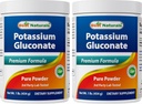 Cel mai bun naturals Potasiu Gluconat 1lb Pulbere (1 LB (Pachet de 2))
