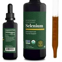 Global Healing Center - Seleniu 200mcg, Seleniu suplimentar picături cu ingrediente organice, Antioxidanti pentru suport tiroidian si imun, non-GMO & Gluten-Free, pentru bărbați și femei - 2 Fl Oz