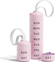 Cute Pill Organizator cu 7 Compartimente mari, Beitfe Weekly Pilula cutie pentru călătorie, Cute Daily Pill Case 7 zile, cu 7 Compartimente Stackable mari, Pastila Holder pentru Vitamina Supliment Medicina (Pink)