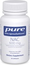 Pure Encapsulations NAC 600 mg - N-Acetyl Cysteine NAC Supplement for Lung Health & Immune Support, Liver Support & Antioxidanti* - with Freeform N-Acetyl-L-Cysteine - 30 Capsule