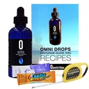 Omni Drop Program , Autentificative Omnitrition - Bază Bundle Include *** 4 oz Sticla Omni picături cu vitamina B12 Program Ghid, Mostre și un Snapgate 10 Ft. Carabiner Bandă măsură