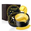 Sub patch-uri ochi, Masca ochi de aur 24K, 60PCS sub masca ochi, Colagen Gel Pads Tratamente patch-uri pentru riduri Lighten Puffy Eyes Cercuri întunecate anti-îmbătrânire hidratare, linii fine sac ochi Femei bărbaţi