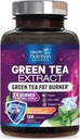 Pastile de extract de ceai verde - 98% Standardizat EGCG 1300mg 3X Putere pentru energie naturala - Suporturi inima si antioxidant de sanatate Herbal & Immune Supplement Polifenoli si Catechini - 120 capsule