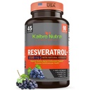 Kaibro Nutra Resveratrol Supliment, 1500 mg Extra Putere Trans Resveratrol, Querbetin cu extracte de knotweed japoneze, Anti-Aging, Radiant Skin şi Imunity Support, Vegan & Non-GMO, 90 capsule