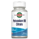 KAL Citrat de potasiu 99mg, Echilibru lichid și electrolitic, Supliment de potasiu pentru musculare, nervi și inima de sprijin pentru sănătate, vegetarian, Absorbție îmbunătățită, 60 zile de garanție, 100 Serv, 100 comprimate