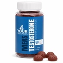 Testosteron Booster Gummes Supliment pentru bărbaţi, stimularea creşterii musculare, rezistenţă şi performanţă cu Tongkat Ali, Horny Goat buruieni, Tribulus Terrestris, Schinduf, & Maca (60 Count (Pachet de 1)