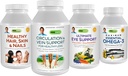 ANDREW LESSMAN 4 Product Favorite client Bundle - 60 Conte Fiecare dintre Suport Circulație & Vein, Păr sănătos, Piele și unghii, Suportul final ochi, și Omega-3 maxim esențial (Orange)