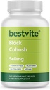 BESTVITE Black Cohosh 540mg (240 Capsule vegetariene) - Fără Stearete - Fără Fillere - Vegan - Non OMG - Gluten Free