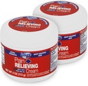 Albastru Goo Putere maximă durere Relieving Cream - Deep Heating Rub pentru spate / gât, Sport musculare / comuniune, luxaţii, bursita, Strains - 2 pachete de 4 oz, Made with 100% Pure Emu Oil