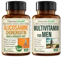 Vegan Glucosamină Chondroitin MSM supliment comun de sprijin și multivitamine complete pentru bărbați