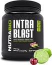 NutraBio Intra Blast Bcaa Pulbere Aminoacid Supliment, Electrolit & Hidratare Blend, Intra, Pre Antrenament & Recuperare musculară, 20g Eaa Amino Acids Pulbere, 5g Glutamina- Limeadă de cireșe, 30 Servire