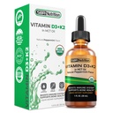 SBR Nutritie Absorbtie maxima, vitamina D3 + K2 (MK-7) Picături lichide cu ulei MCT, aromă de mentă, ajută la susținerea oaselor puternice și inima sănătoasă