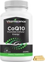 CoQ10, Un pachet, 200mg, 60 capsule Conte. Promovează energie celulară, antioxidant, Co q10 Suplimente, pentru bărbați și femei.