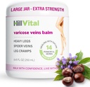 HillVital Varicose Veins Tratamentul pentru picioare, Natural Varicose Vein Cream & Spider Vein Tratamentul pentru picioare și alte părți ale corpului, Premium Cal Chestnut Cream pentru Veins Puffed, Infuzat cu 14 Herbs