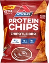 Atkins Chipotle BBQ proteine Chips, 4g Net carbohidrati, 13g proteine, gluten gratuit, Glycemic scăzut, Keto prietenos, 12 conte
