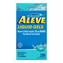 Aleve Capsule lichide, Naproxen Capsule de sodiu 220 mg (AINS), Reliever Durere/Reductor Fever, Relief de durere rapidă, 120 Număr de capsule