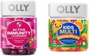 OLLY Gummy Imunitate activă+Elderberry 45 Gummies & Kids Multivitamine Gummy Worms 70 Count