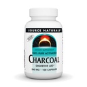Sursa Naturals Charcoal - 100% Pur activat, Digestive Ajutor - 100 capsule