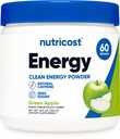 Complexul energetic Nutricost (Apple verde) (60 Servings) - Pulbere de energie curată, supliment alimentar 300g
