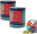 Monster Supliment Dispenser Pill, Medicina, Medicamente, Portabil Detaşabil Detaşabil Deținătorul Med Container, Cutie de stocare vitamine, Abonare pe tot parcursul vieții la Medisafe App (Monster Fit 10-2 Pack)