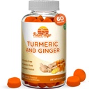 Curcumina turmerica si gumiile masticabile Ginger pentru adulti si copii. Vegan Friendly, Kosher & Halal, Gluten Free, Non OMG. 60 Conte