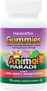 NaturasPlus Animal Parade Sursa de Gumiile de viata - Orange naturale, struguri si arome de cirese - 75 de animale forma de gume - Whole Food Kid's Multivitamine - Gluten-Free - 37 Serviri