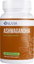 Ashwagandha Supliment - Ajutor natural și suport de rezistență pentru a ajuta Tensiune 60 Capsule Root pur cu extract de piper negru pentru absorbție îmbunătățită Vegan, Made în Statele Unite ale Americii