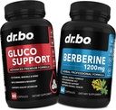DR. BO suport metabolic și Berberine capsule suplimentare - stimularea metabolismului cu vitamina Herbal Formula - 1200 mg Berberine HCL Supliment pentru suport metabolic sănătos pentru femei și bărbați