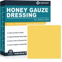 Manuka Honey Gauze Wound Dressing 2" x 2,10 Pack Manuka Honey Wound Care Pads, Medical Grade Honey Bandages for Wound Care, Honey Patch for Faster Healing from Burns, Abrazions, Cuts and Scalds