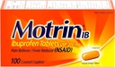 Motrin IB, Ibuprofen 200 mg comprimate, Relieiver durere & Febră Reductor pentru dureri musculare, dureri de cap, dureri de spate, Crampe menstruale şi dureri minore de artrită, AINS, 100 CT