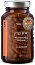 Vitex Berry - Premium Chasteberry 4:1 Extract (Vitex Agnus Castus) - Menopauza si suport PMS - Balanta hormonala pentru femei - 180 capsule - 6 luni de aprovizionare - Made in Germania