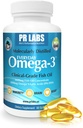 PR Labs - Omega-3 supliment de ulei de pește de grad clinic pentru bărbați - Promovează inima, creier, imun și sprijin comun - Sustenabil surse și molecular distilat - 1800mg EPA și DHA - 1 ambalaj