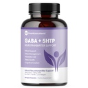Pure 5-HTP (5-Hidroxitriptofan) Plus Supliment GABA - pentru somn, managementul stării de spirit și stres - 60 Capace vegetale